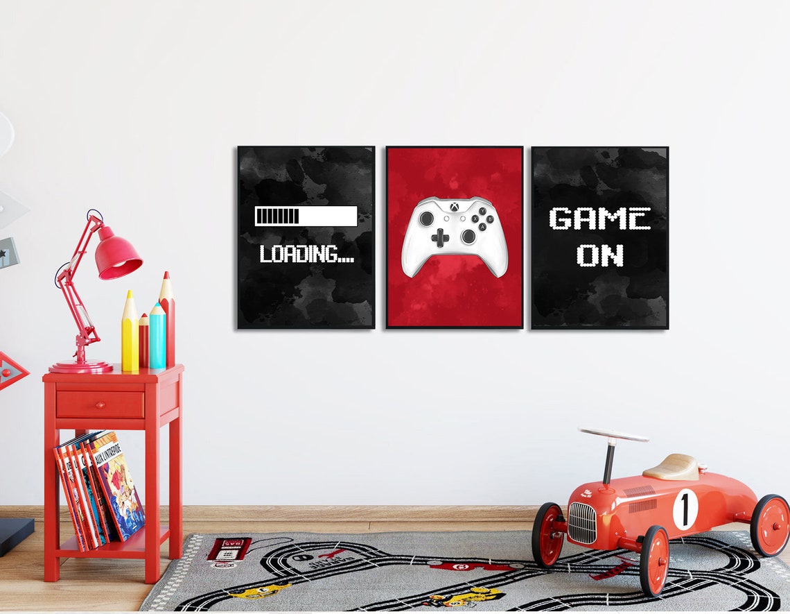 Video Game Wall Art Gaming Prints Set Gaming Wall Art Set of Etsy