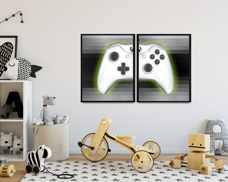 Cool Gaming Room Wall Art with Epic Design ideas