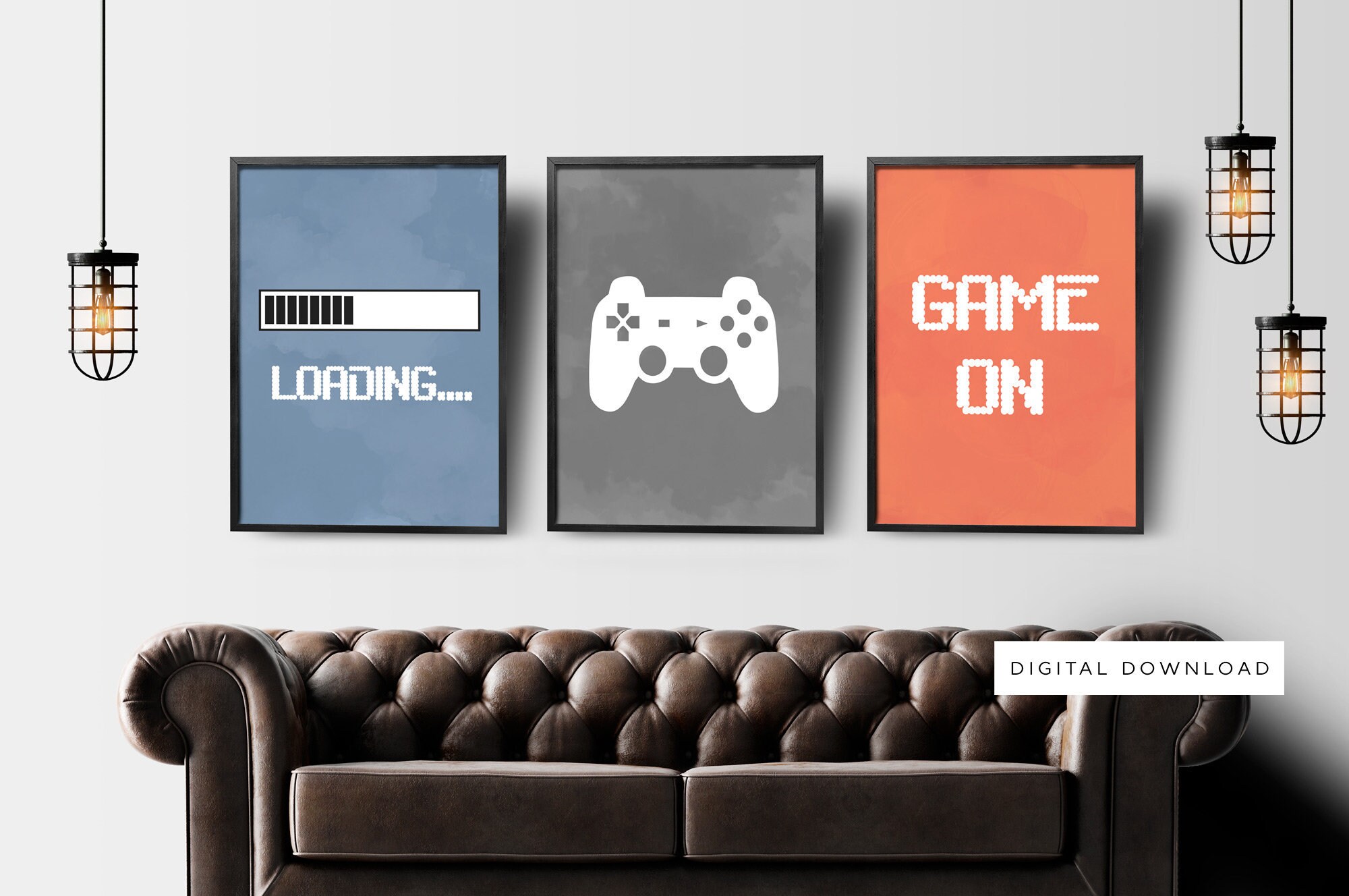 Video Game Wall Art Gaming Prints Set Gaming Wall Art Set of Etsy