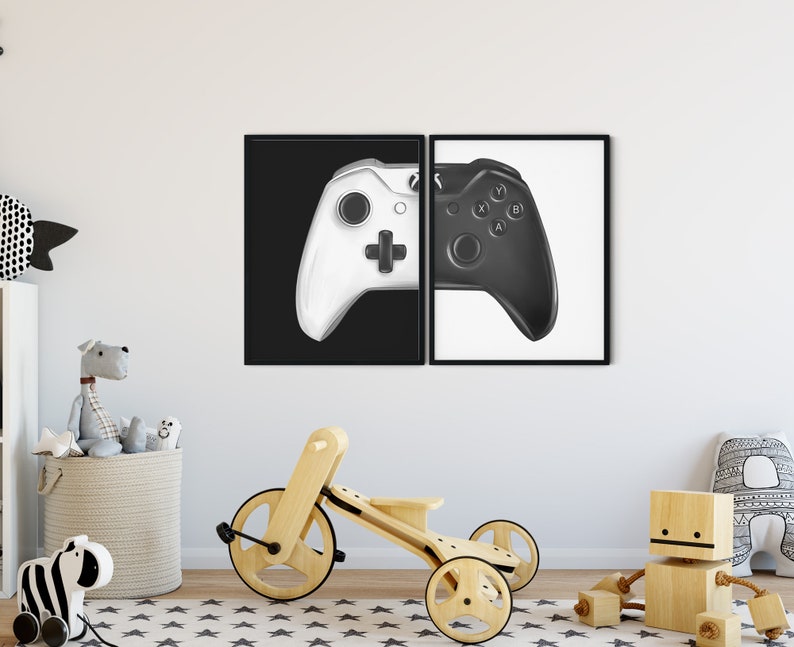 Gaming Room Decor Gaming Prints Set of 2 Video Game Prints Set Gamer Room Art Prints Gaming Wall Art Printable Gaming Wall Art Set