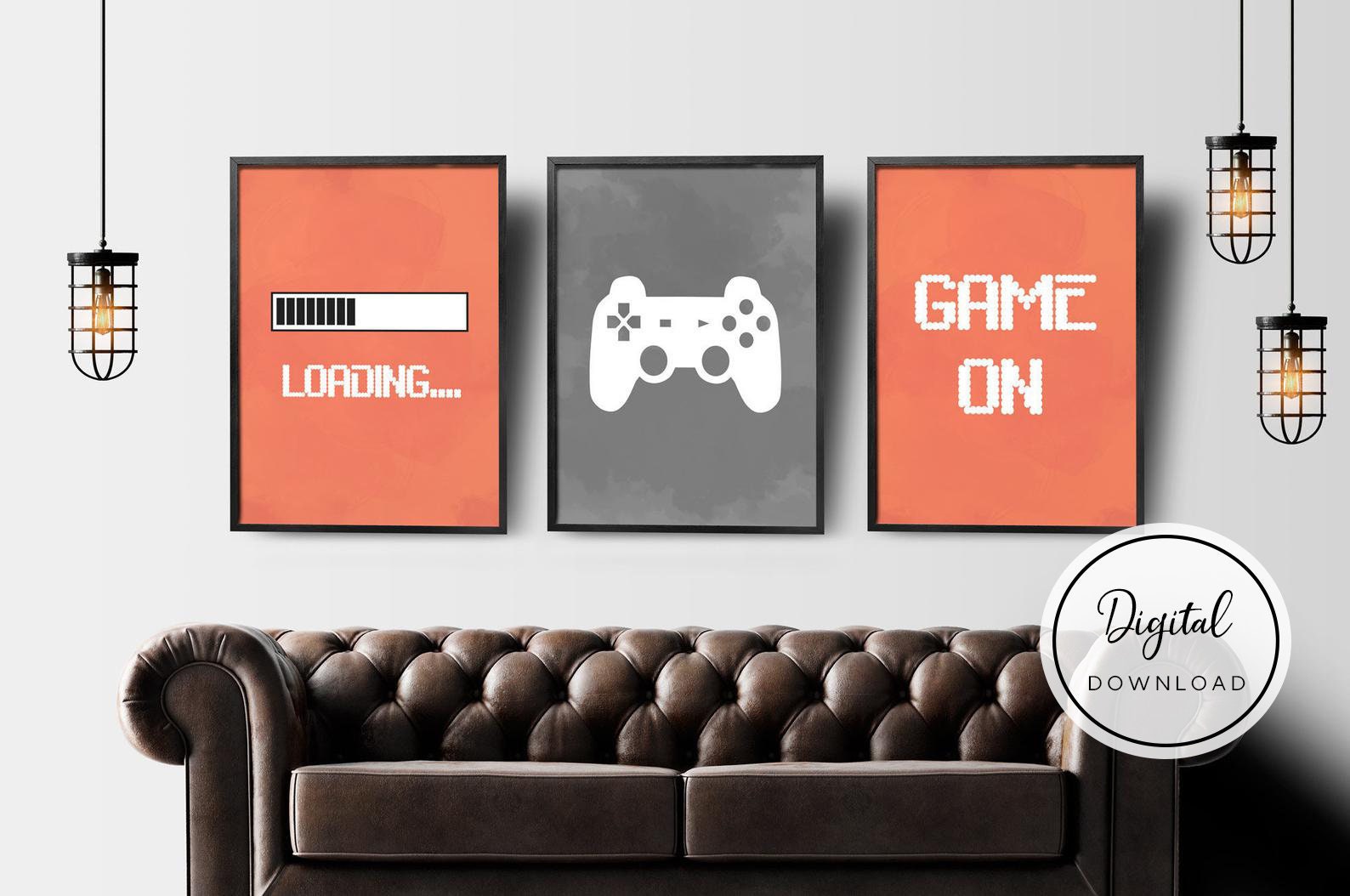Gaming Decor Video Game Wall Art Gaming Prints Set of 3 Etsy