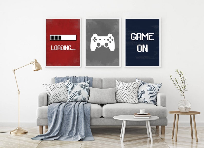 Video Game Wall Art Gaming Prints Set Gaming Wall Art Set of Etsy