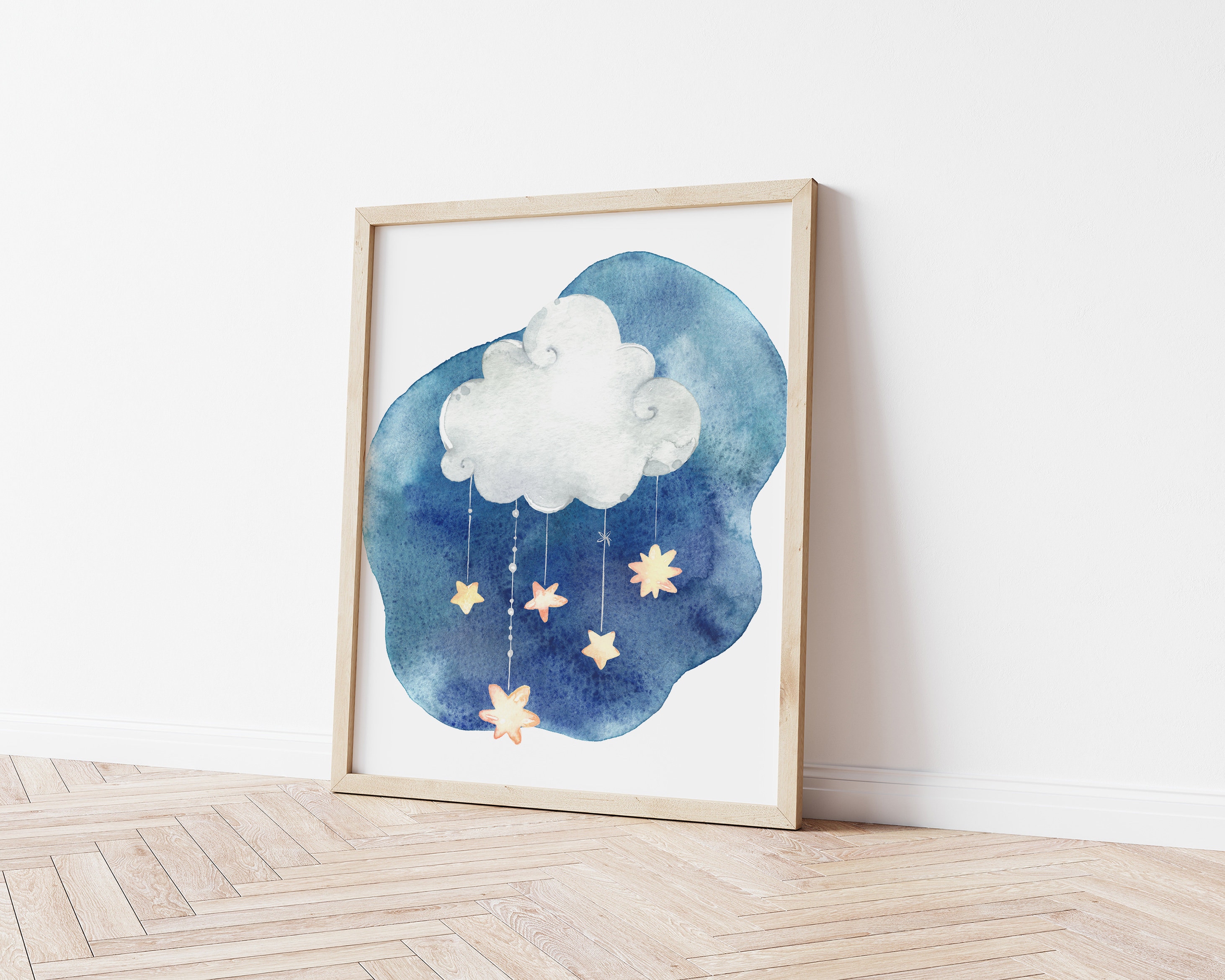 Cloud Nursery Wall Art Baby Boy Nursery Prints Cloud and Etsy