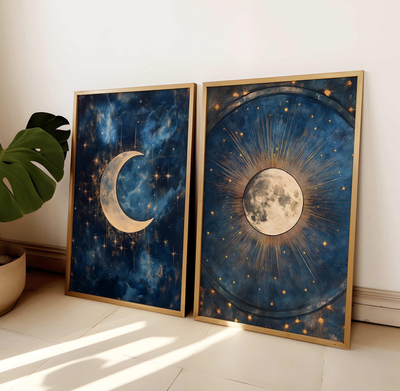 Celestial Prints, Sun and Moon Art, Celestial Wall Art, Esoteric Art