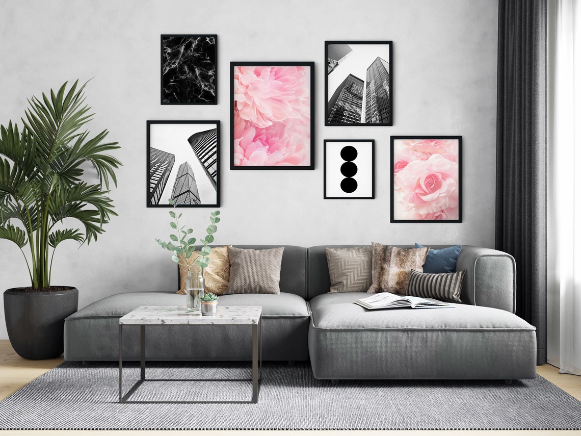 Gallery Wall Art Set of 6 Modern Minimalist Wall Art Set Etsy