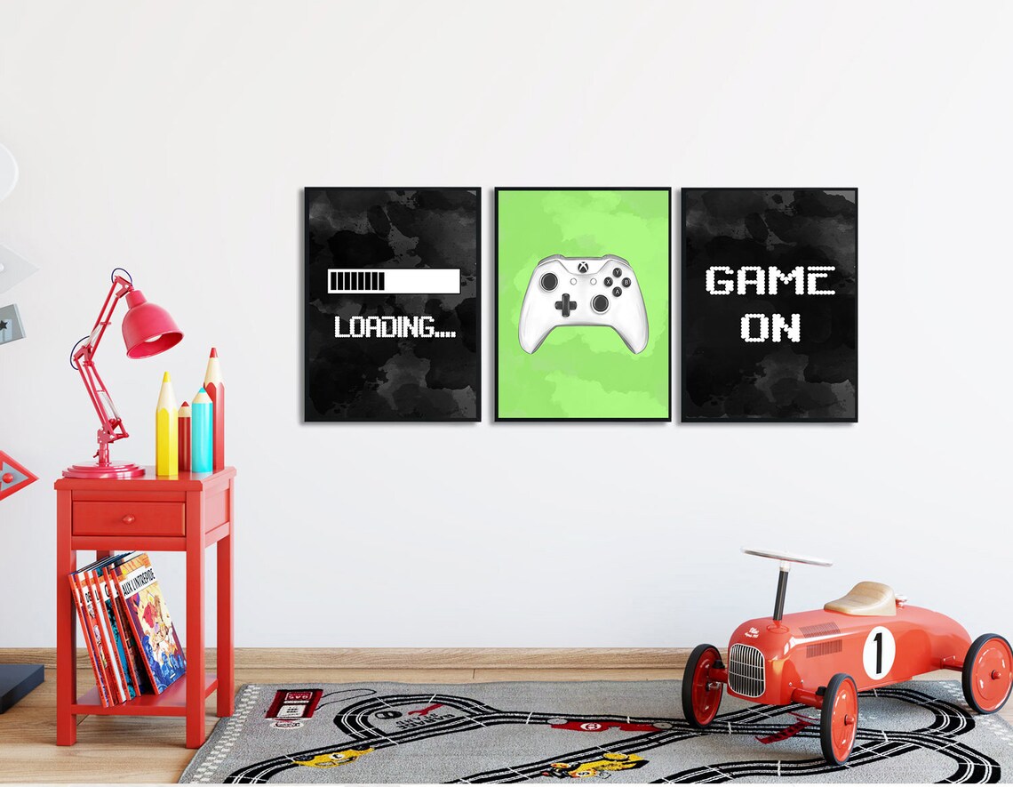 Video Game Wall Art Gaming Prints Set Gaming Wall Art Set of Etsy