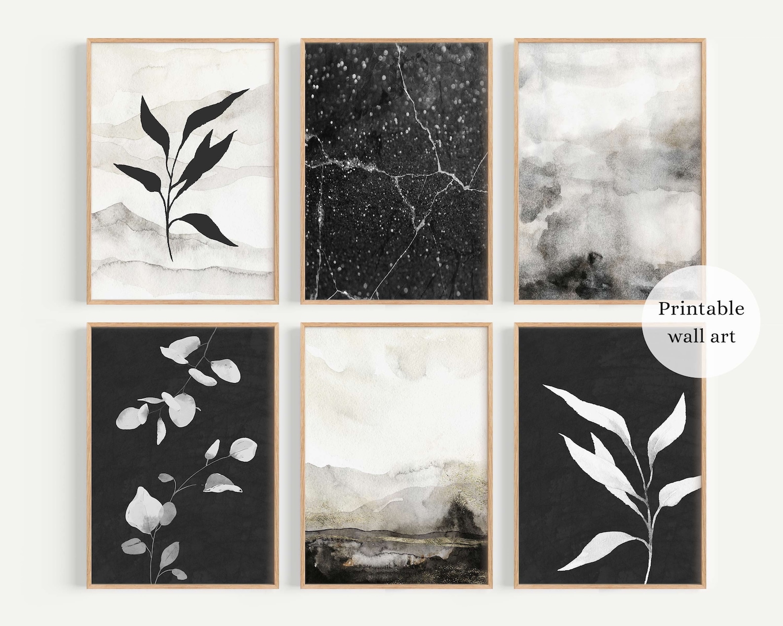 Black and White Wall Art Prints Modern Gallery Wall Art Etsy