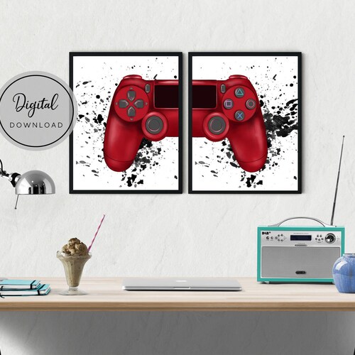 Video Game Wall Art Gaming Prints Set Gaming Wall Art Set of Etsy