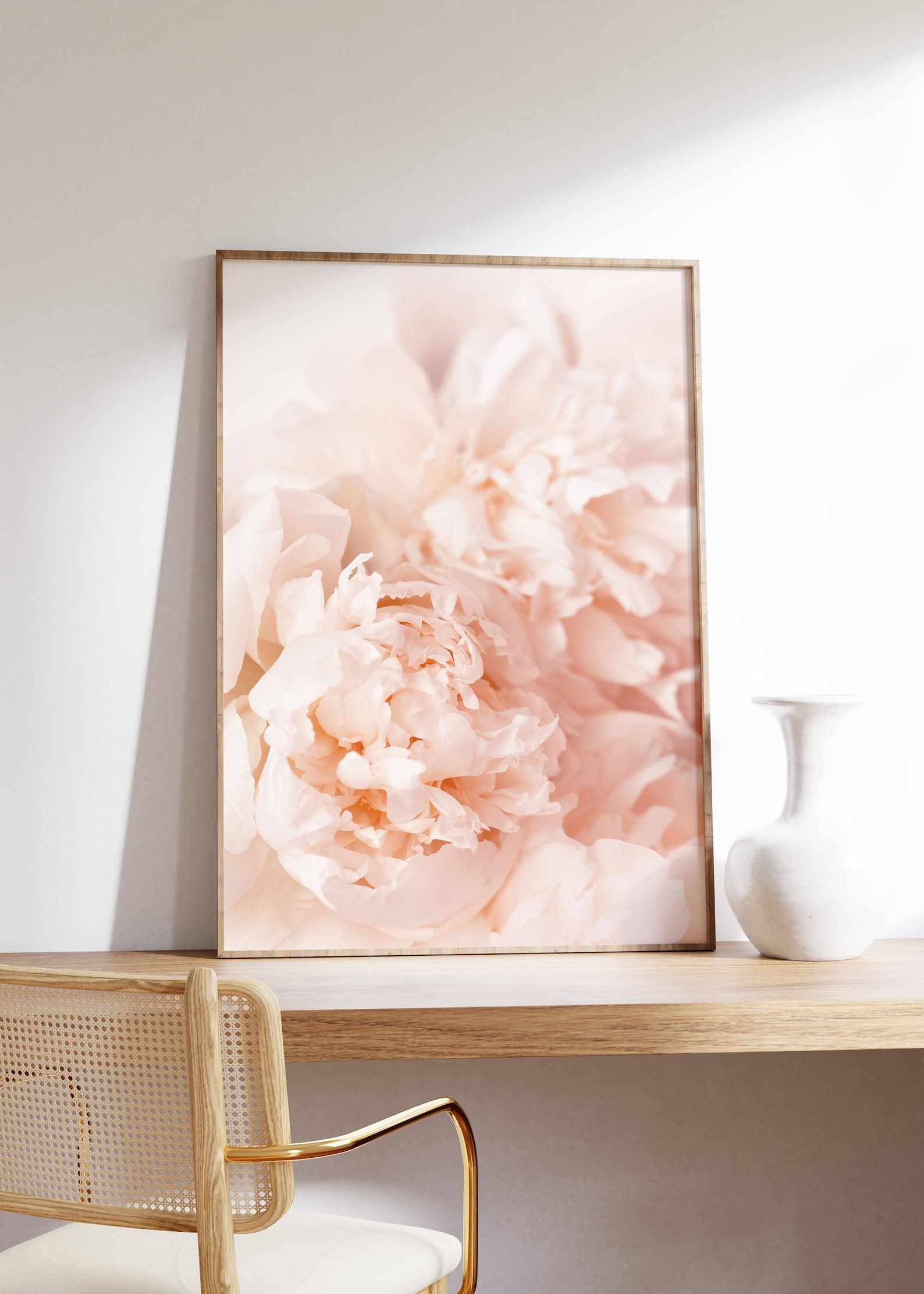 Blush Pink Wall Art Set of 3 Pink Floral Wall Art Set of 3 Etsy