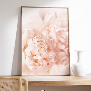 Blush Pink Wall Art Set of 3, Pink Floral Wall Art Set of 3, Peony Wall ...