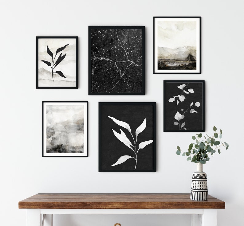 Black and White Wall Art Prints Modern Gallery Wall Art Etsy