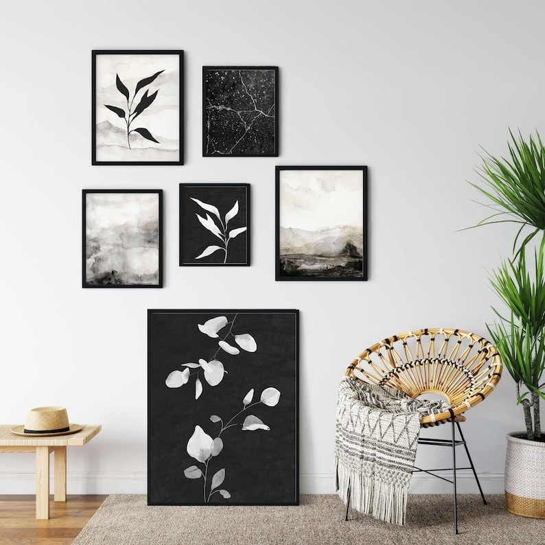 Black and White Wall Art Prints Modern Gallery Wall Art Etsy
