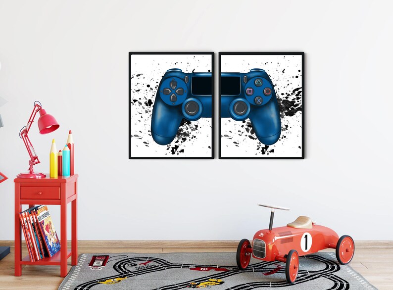 Gaming Wall Art Set of 2 Printable Gaming Wall Art Set Video Etsy