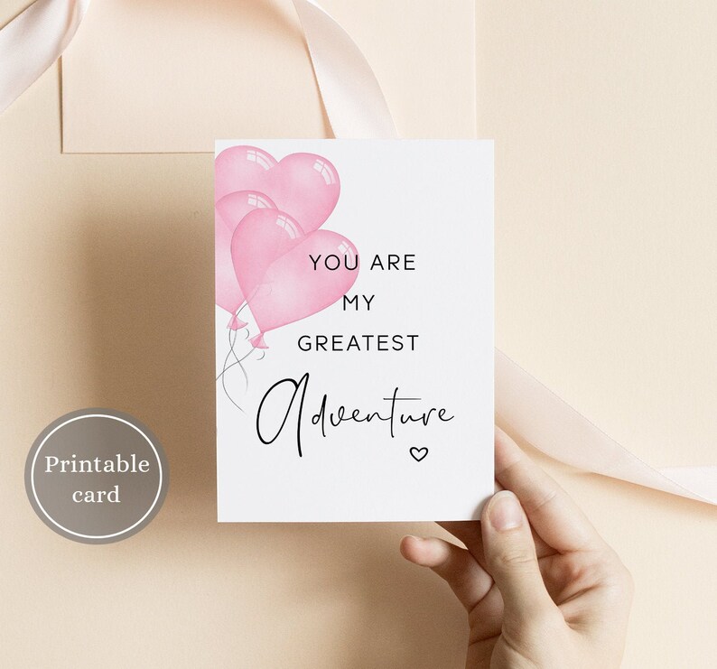 Cute Valentines Day Card for Boyfriend Romantic Valentines Day Card for Husband Printable Valentines Day Card for Him Instant Download