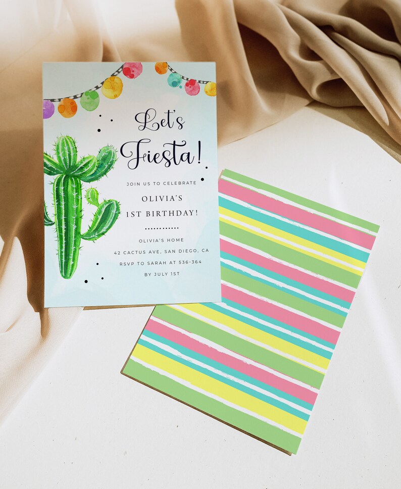 Fiesta Birthday Invitation Download Fiesta Birthday Party Etsy