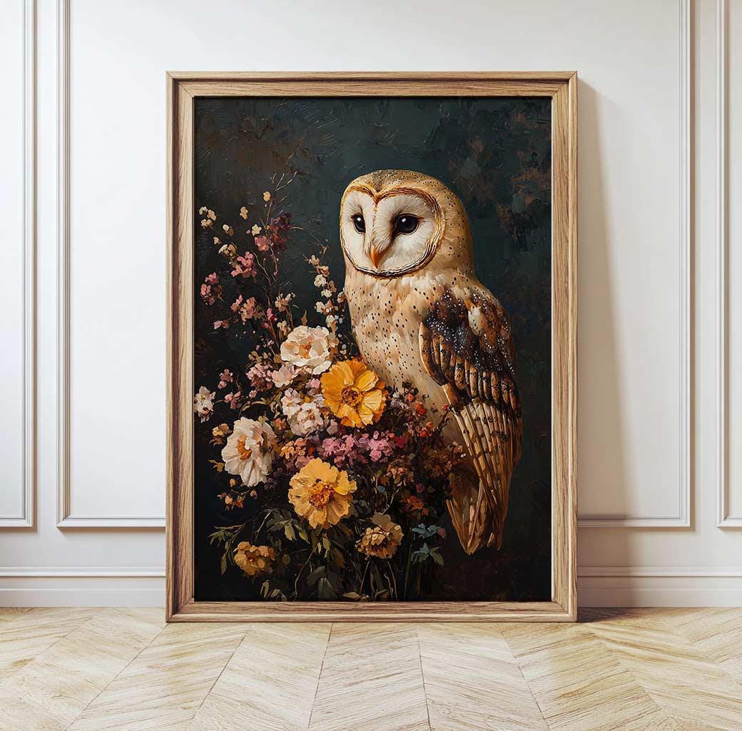 Dark Academia Wall Art, Moody Owl Wall Art, Gothic Prints, Antique Vintage Prints, Dark Cottagecore,