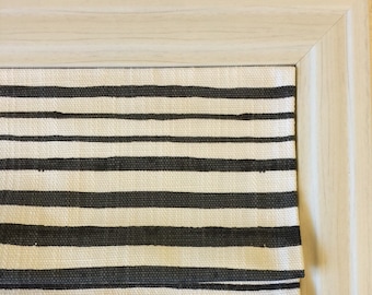 Custom Roman Shade in Horizon Black and White Shadow
