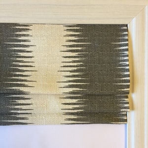 Custom Roman Shade in Jiri Storm Gray