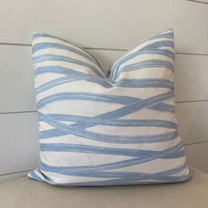 Schumacher Brushstrokes Pillow Cover/Designer Pillow/ Decorative Throw Pillow/ Pillow Case with Zipper