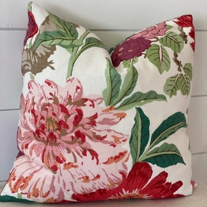 Schumacher Enchanted Garden Pillow Cover/Designer Pillow/ Decorative Throw Pillow/ Pillow Case with Zipper