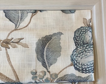 Custom Roman Shade in Arborateum Rain Fabric