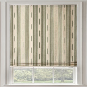 NUEVA cortina romana Thibaut Odeshia Stripe en verde abeto