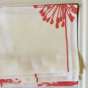 Custom Roman Shade in Coral and White Dandelion image 4