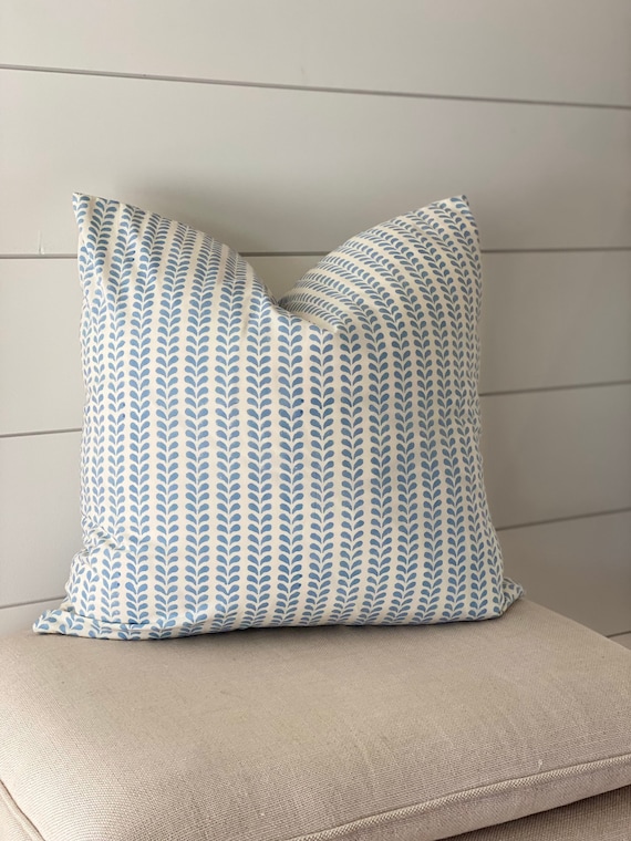 Schumacher in Bindi Blue Pillow Cover designer Pillow Decorative Throw Pillow Pillow Case With Zipper Etsy