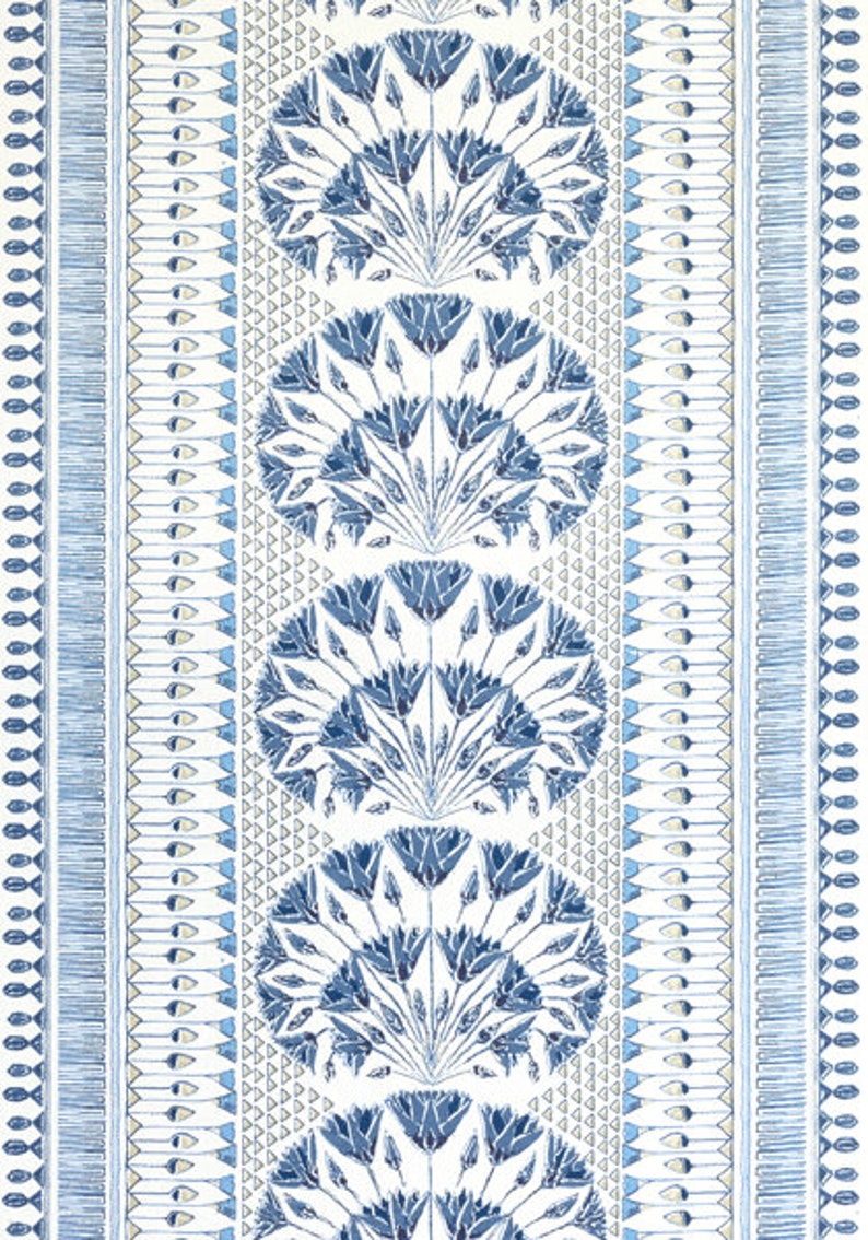 Anna French Cairo Blue Floral örngott: Designerprydnadskudde bild 4