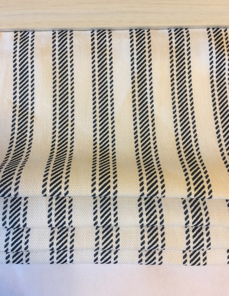Custom Roman Shade in Hayes Navy