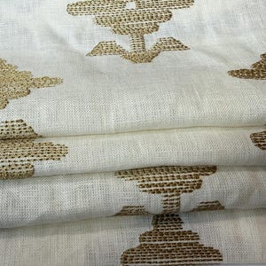Schumacher Rubia Embroidery Custom Roman Shade Shown in Ivory - Etsy