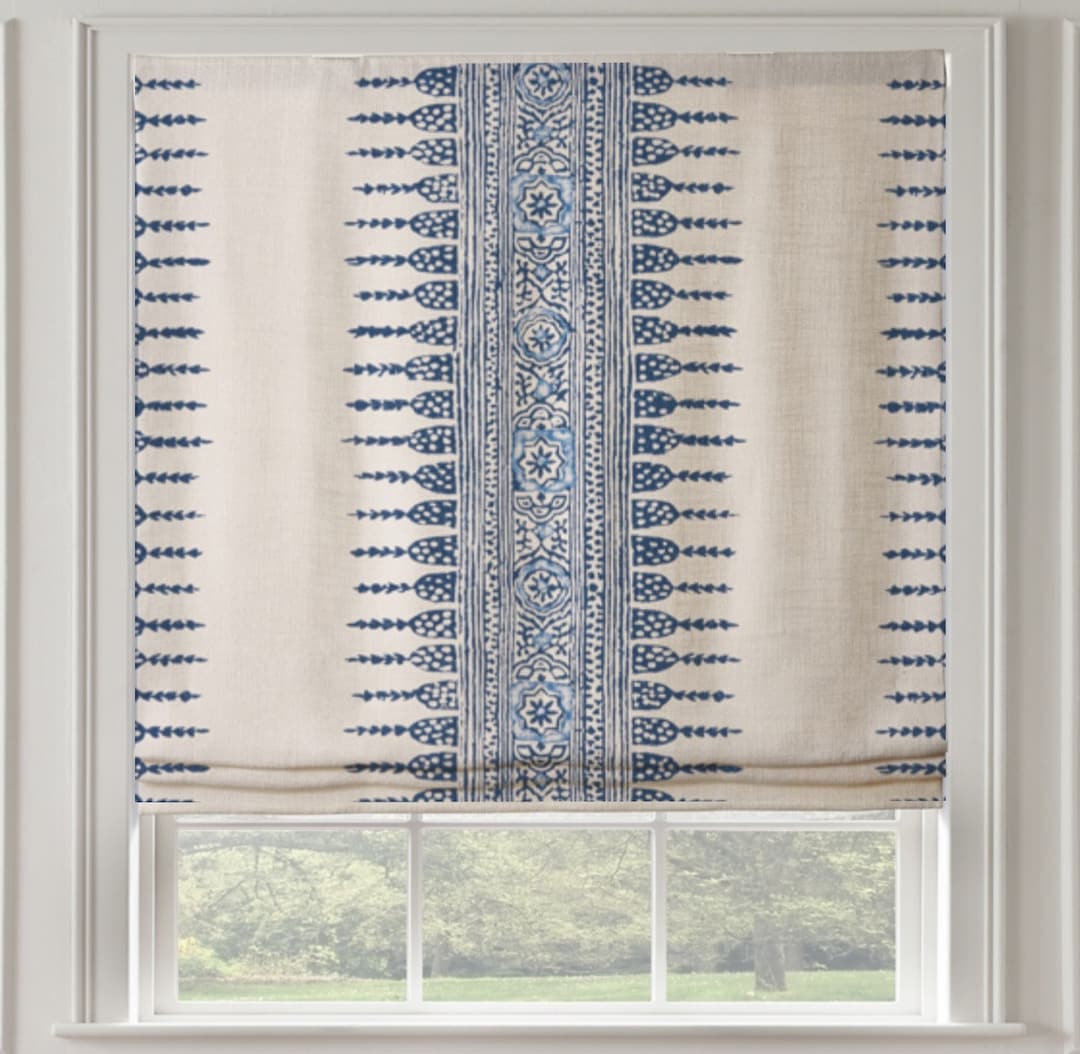 Thibaut Javanese Stripe Roman Shade Etsy