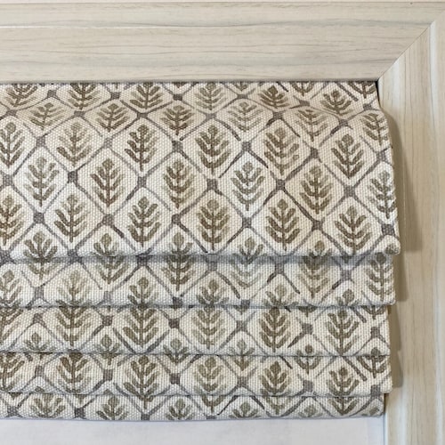 Custom Ikat Roman Shade in Blue Made to Order Etsy