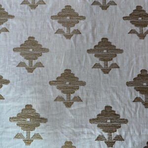 Schumacher Rubia Embroidery Custom Roman Shade Shown in Ivory - Etsy