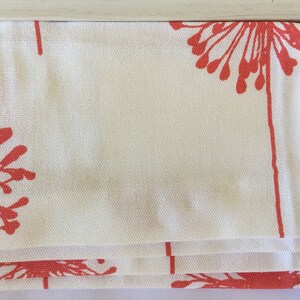 Custom Roman Shade in Coral and White Dandelion image 5