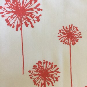 Custom Roman Shade in Coral and White Dandelion image 6