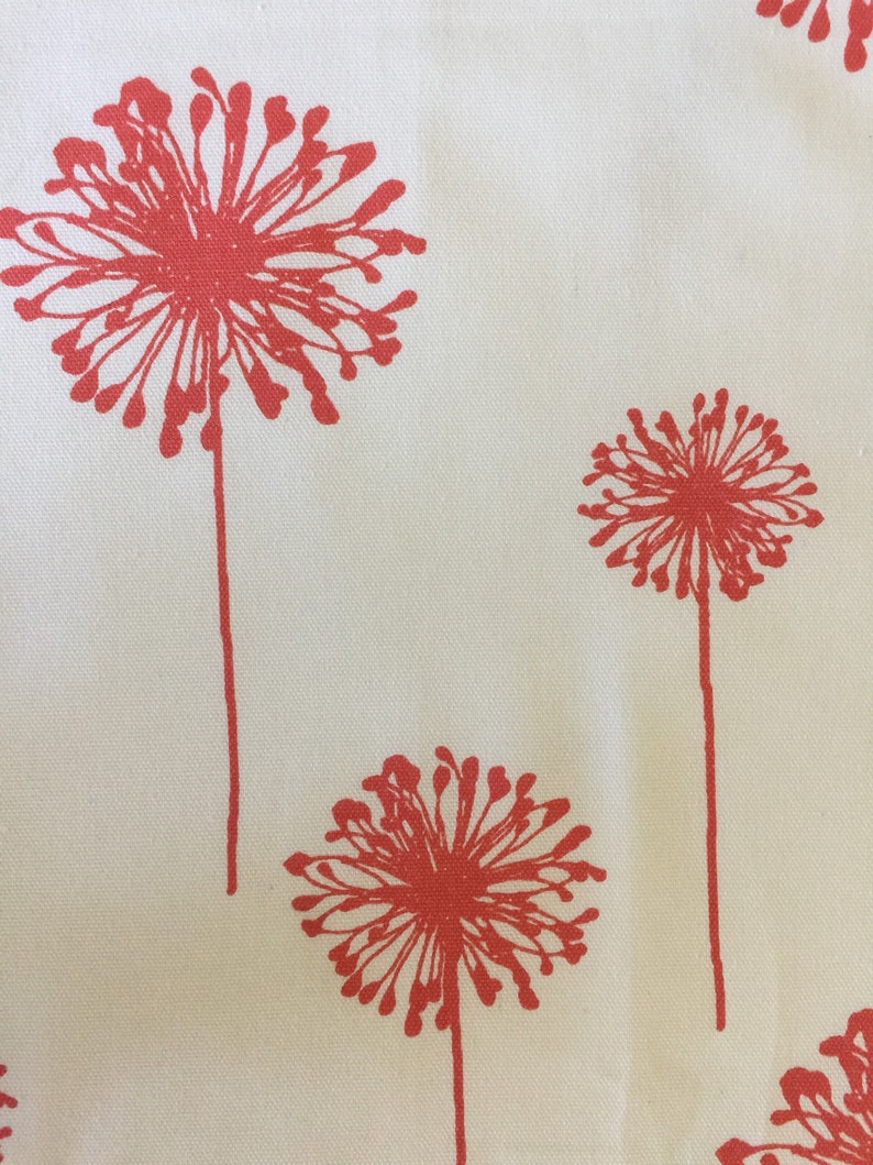Custom Roman Shade in Coral and White Dandelion image 6
