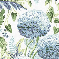 Anna French Dahlia WALLPAPER in sky on white/other colors available