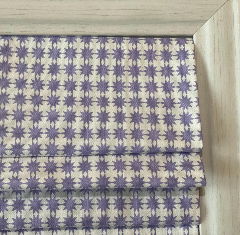 Schumacher Stella Custom Roman Shade Shown in Lilac Also Available in ...