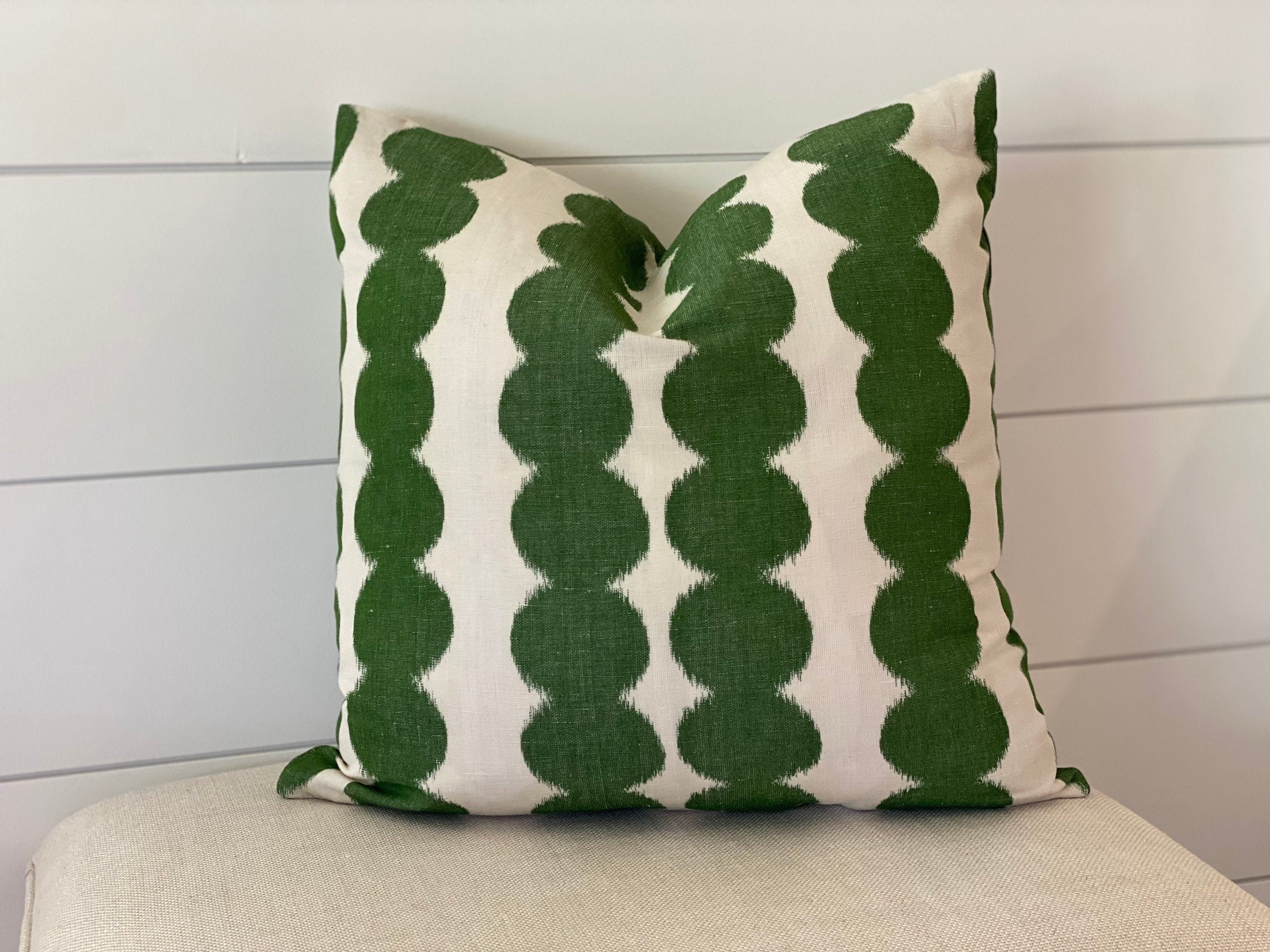 Schumacher in Full Circle Jungle Green Pillow Cover/Designer Pillow/ Decorative Throw Pillow/ Pillow Case with Zipper