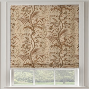 Brunschwig and Fils Bird and Thistle  Roman Shade