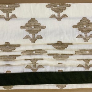 Schumacher Rubia Embroidery Custom Roman Shade Shown in Ivory - Etsy