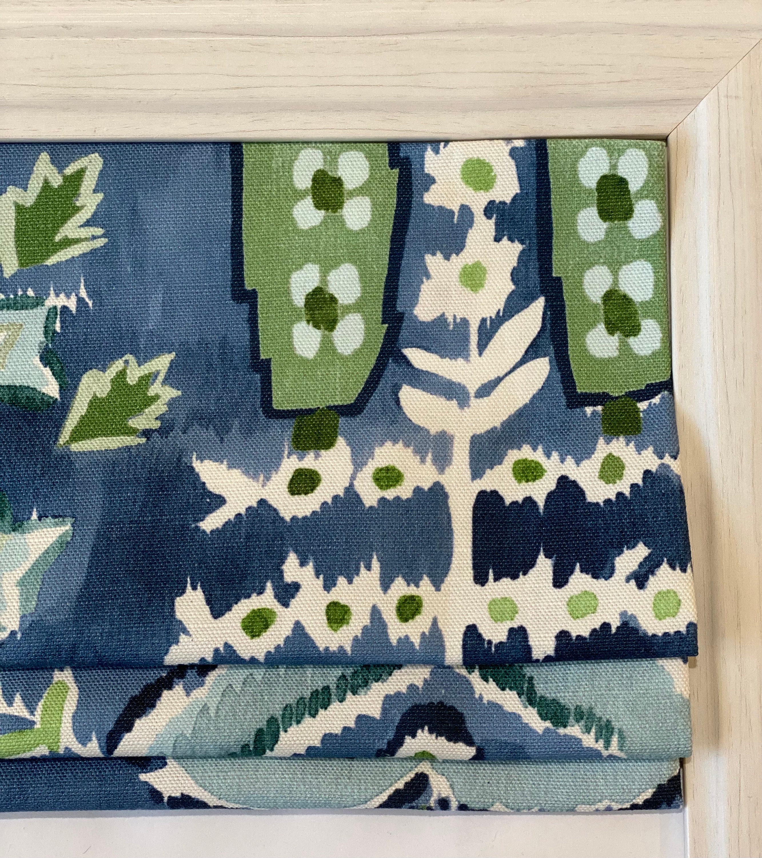 Thibaut Mendoza Suzani Fabric Roman Shade Blue and Green - Etsy