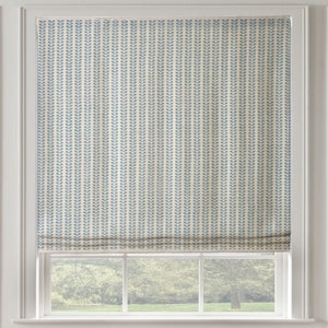 Schumacher Bindi Blue Molly Mahon Custom Roman Shade