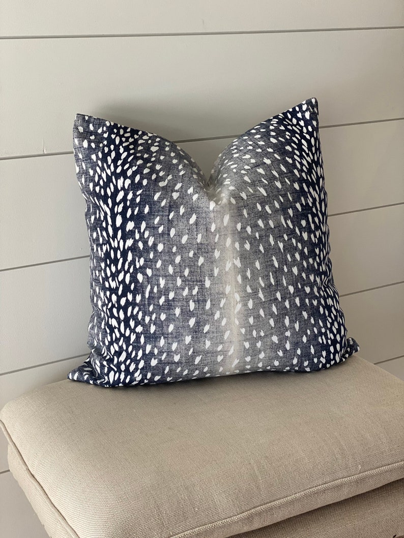 Vern Yip Antelope Pillow Cover in Navy Blue/designer Pillow/ Etsy