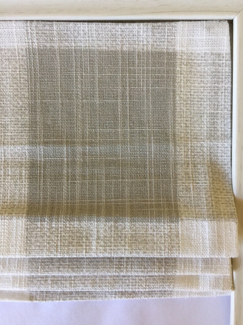 Custom Roman Shade in Buffalo Check French Grey and White Etsy