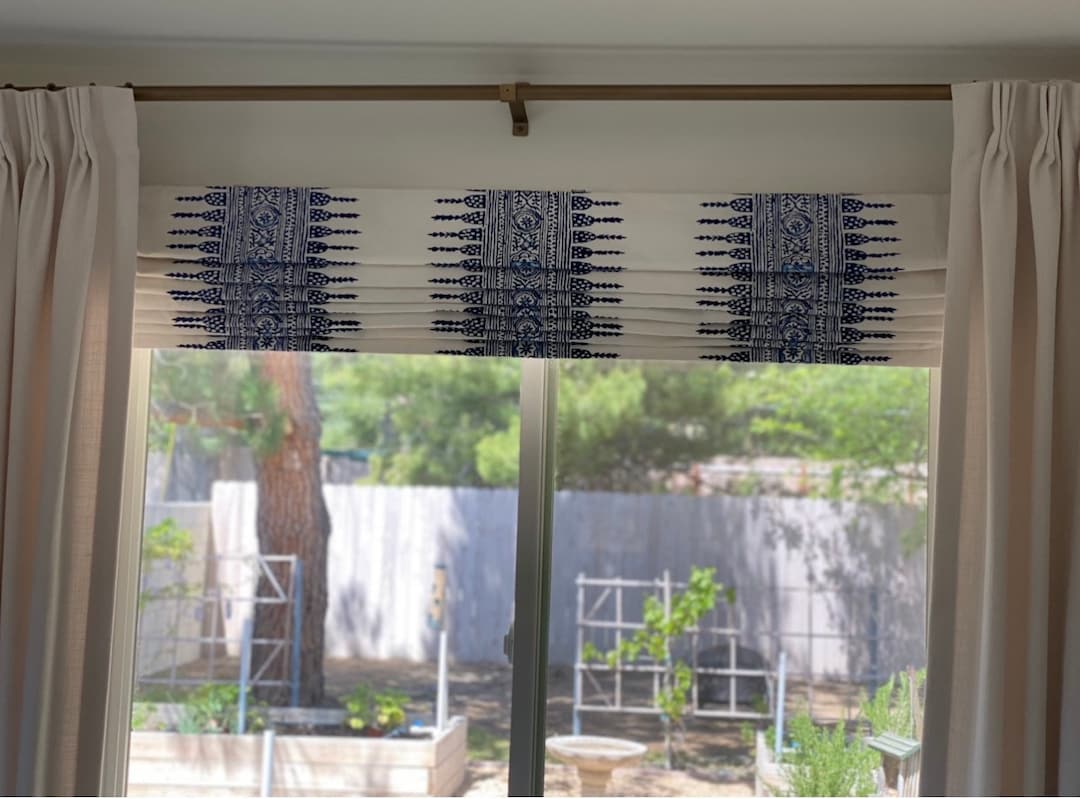 Thibaut Javanese Stripe Roman Shade Etsy