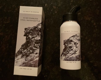 Old Man of the Mountain stainless steel water bottle