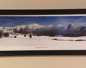 Mt Washington Hotel with Presidential Range background  12 x 40
