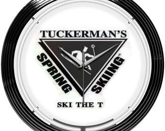 Tuckerman Ravine Ski the T neon clock
